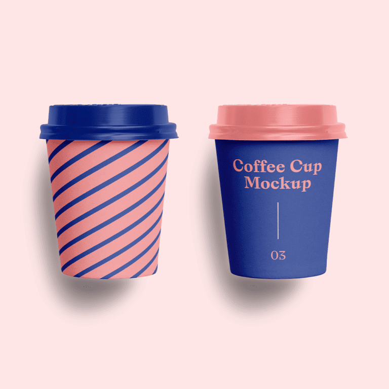 Two Paper Cups Mockup - Allmockups