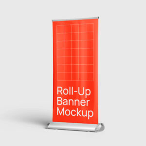 Free Roll-up Standing Banner Mockup